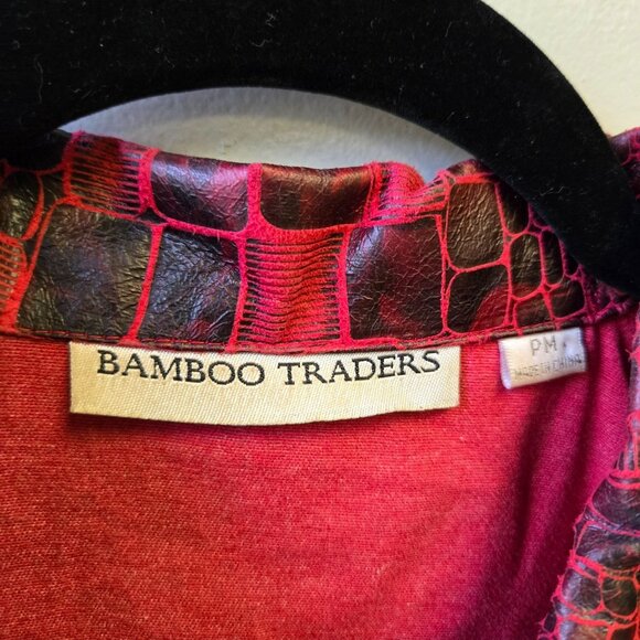 Vintage Y2K Red Metallic Faux Croc Coated Jacket PM Unique Statement - Picture 5 of 10